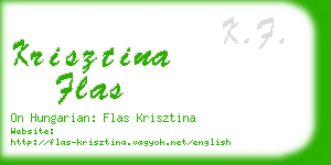 krisztina flas business card